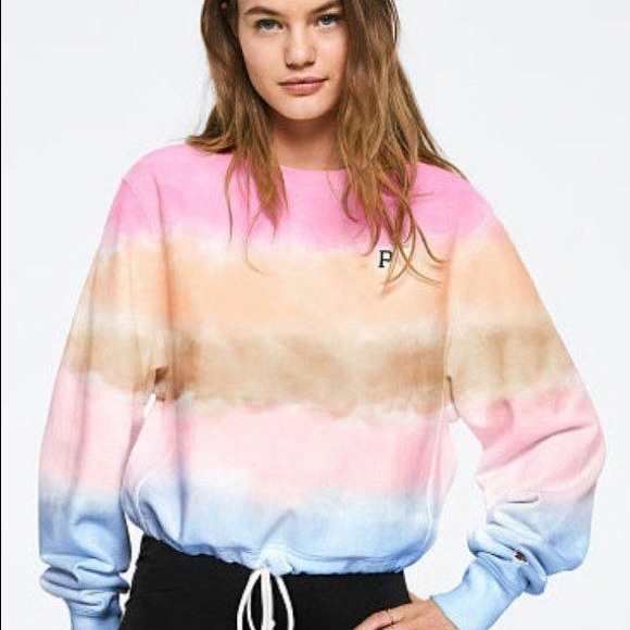 PINK victoria secret tye dye crop top - Picture 2 of 6